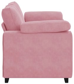rózsaszín bársony loveseat kanapé 120 cm