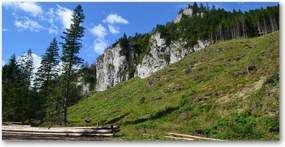 Fotó üvegkép Sziklás csúcsok 140x70