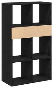 könyvszekrény fekete 66x31x112 cm szerelt fa
