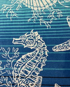 Ischia kék strandtörölköző