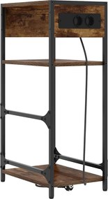 vidaXL Éjjeliszekrény Füstölt tölgy 40 x 27 x 76 cm Faanyag