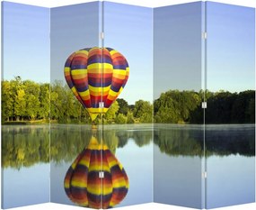 Hőlégballon a tónálParaván - (210x170 cm)
