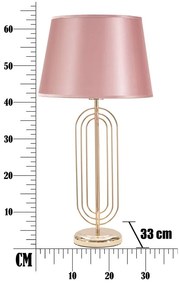 Krista rózsaszín asztali lámpa, magasság 64 cm - Mauro Ferretti