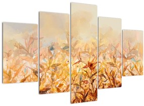 Kép - levelek az ősz színében, olajfestmény (150x105 cm)