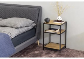 Éjjeli szekrényke SARON tölgy/fekete