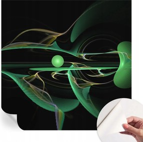 Dekoratív öntapadós fotótapéta Hálószobába Zöld hullámok 250x250 cm