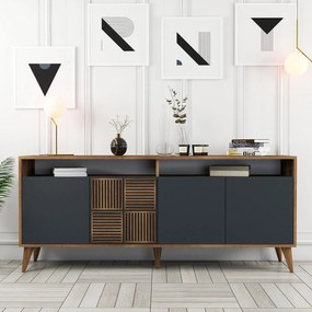 Konzolasztal Milan - Walnut, Anthracite