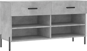 vidaXL betonszürke szerelt fa cipőpolc 102 x 35 x 55 cm