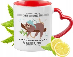 Xavérnek Piros Bögre Szív Alakú Füllel Ajándék