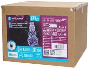 Aigostar-LED Kültéri karácsonyi dekoráció LED/3,6W/31/230V 6500K 90cm IP44 hóember