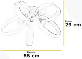 ONLI - Mennyezeti lámpa SERENA 5xE14/6W/230V fekete