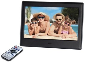 Sencor - Digitális képkeret hangszóróval 230V fekete + távirányító