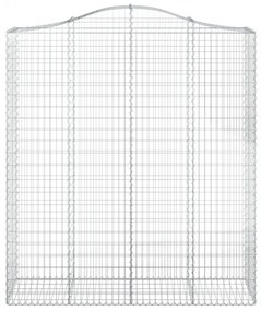 3 db íves horganyzott vas gabion kosár 200x50x220/240 cm