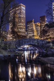 Poszter 20x30cm Esti kilátás a New York-i Central Parkra, Assaf Frank