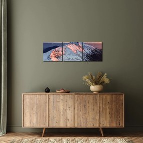 Kép - Téli hegyi panoráma II. (órával) (90x30 cm)