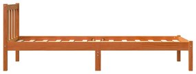 viaszbarna tömör fenyőfa ágy matrac nélkül 100 x 200 cm