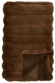 Barna műszőrme takaró 130x180 cm Galena – House Nordic
