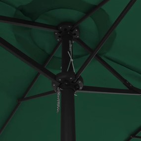 zöld kültéri napernyő alumíniumrúddal 460 x 270 cm