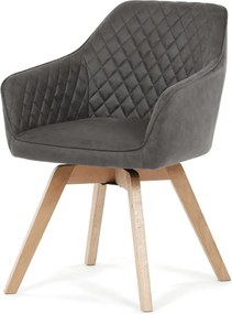 Jídelní židle, černá, látka vintage, DCH-435 BK3