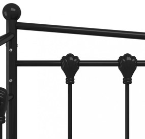 fekete fém kanapéágykeret 90 x 200 cm