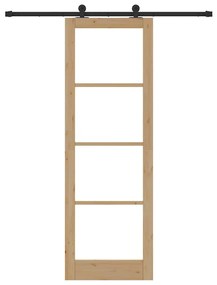 Csúszóajtó ORKDAL Barna 78 x 232 cm Fa és fém