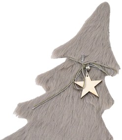 LUSH dekoratív karácsonyfa szőrmével 28 cm - többféle színben Termék színe: Világosszürke