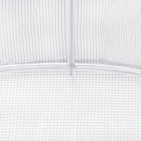 fehér acélvázas melegház 80 m² 20x4x2 m