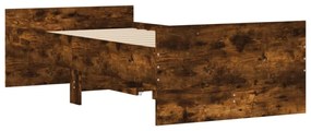 füstös tölgy színű műfa ágykeret fiókokkal 90 x 200 cm