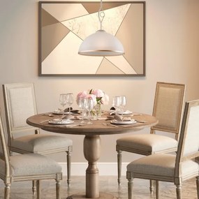 Brilagi - LED Csillár rúdon ANTICO 1xE27/60W/230V fehér patina