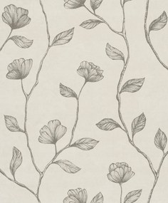 Bézs Tapéta Arany Mintás Levelek Virágok Vinil Flizelin