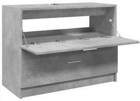 Betonszürke szerelt fa mosdószekrény 78 x 37 x 59 cm