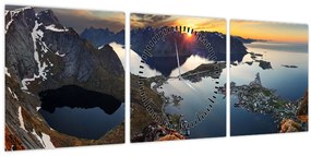 Kép - Táj (órával) (90x30 cm)