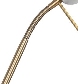 Modern állólámpa bronz olvasólámpával, beépített LED-del, dim to warm - Diva