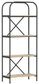 Könyvespolc sonoma tölgy 60 x 30 x 146 cm Faanyag