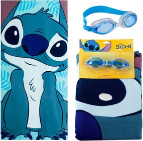 Disney Lilo és Stitch, A csillagkutya Cutie törölköző és úszószemüveg szett