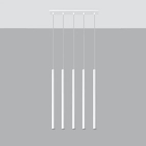 Sollux SL.0468 - Csillár zsinóron PASTELO 5xG9/8W/230V fehér