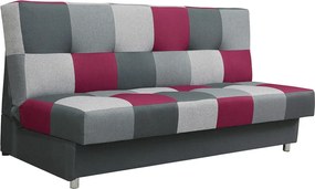 Kanapé, bordó színű anyag/szürke, ALABAMA