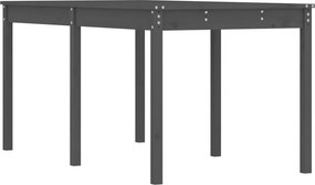 vidaXL szürke tömör fenyőfa kerti asztal 159,5 x 82,5 x 76 cm