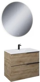 AREZZO design Canela tölgy MONTEREY 80 cm-es szett beépített mosdóval