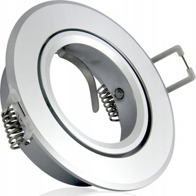 Süllyesztett Led lámpatest Mozgatható Kerek Halogén Ezüst GU10 foglalat