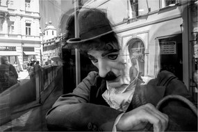 Kép - Charles Chaplin, Prágában (90x60 cm)