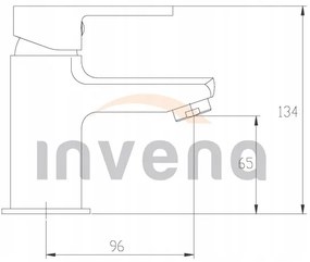 Invena Verso, mosogató csaptelep h-134, króm, INV-BU-82-001-C