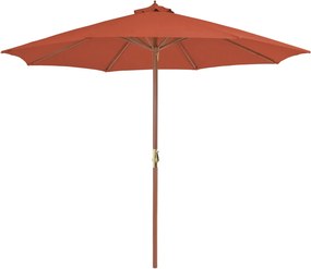 vidaXL terrakotta kültéri napernyő farúddal 300 cm