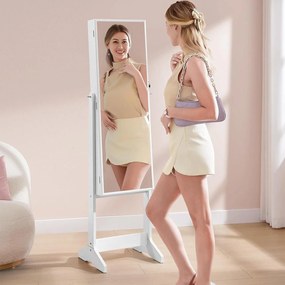 Ékszerszekrény, tükörszekrény,ékszerrendező, fehér