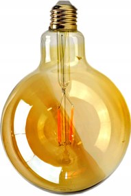 G125 Led izzó, 4W, Edison borostyánszínű, extra nagy gömb, LOFT/pók lámpákhoz