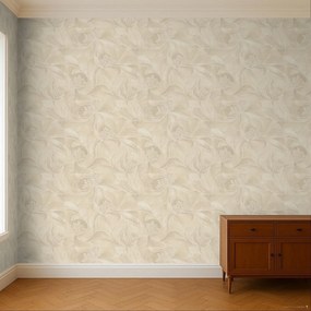 Zambaiti Parati Casa Chic Fiori bézs-gyöngyház virágos texturált vlies tapéta – Z20124