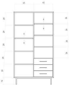 Natúr színű tölgyfa ruhásszekrény 97x176 cm Abies – The Beds