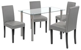 Karin 4+1 étkező garnitúra fehér-szürke