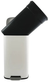 Matt fehér acél pedálos szemetes 50 l Akira – Spirella