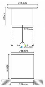 LED Kültéri taposólámpa LED/4W/85-264V IP67 2800K